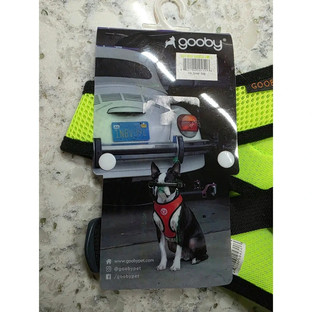 Gooby Soft Mesh Dog Harness Lime Green Yellow Neon Small Dog Size Large NWT